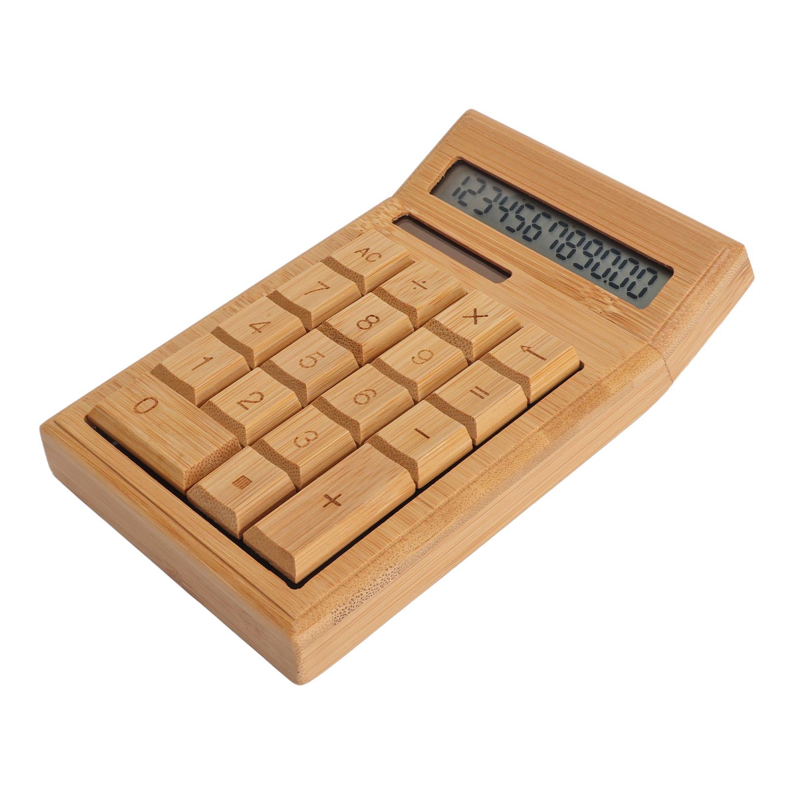 Солнечный калькулятор CS19, солнечная батарея, двойной источник питания, 12-разрядный ЖК-дисплей, 18 кнопок, бамбуковый рабочий стол
Солнечный калькулятор CS19, солнечная батарея, двойной источник питания, 12-разрядный ЖК-дисплей, 18 кнопок, бамбуковый рабочий стол