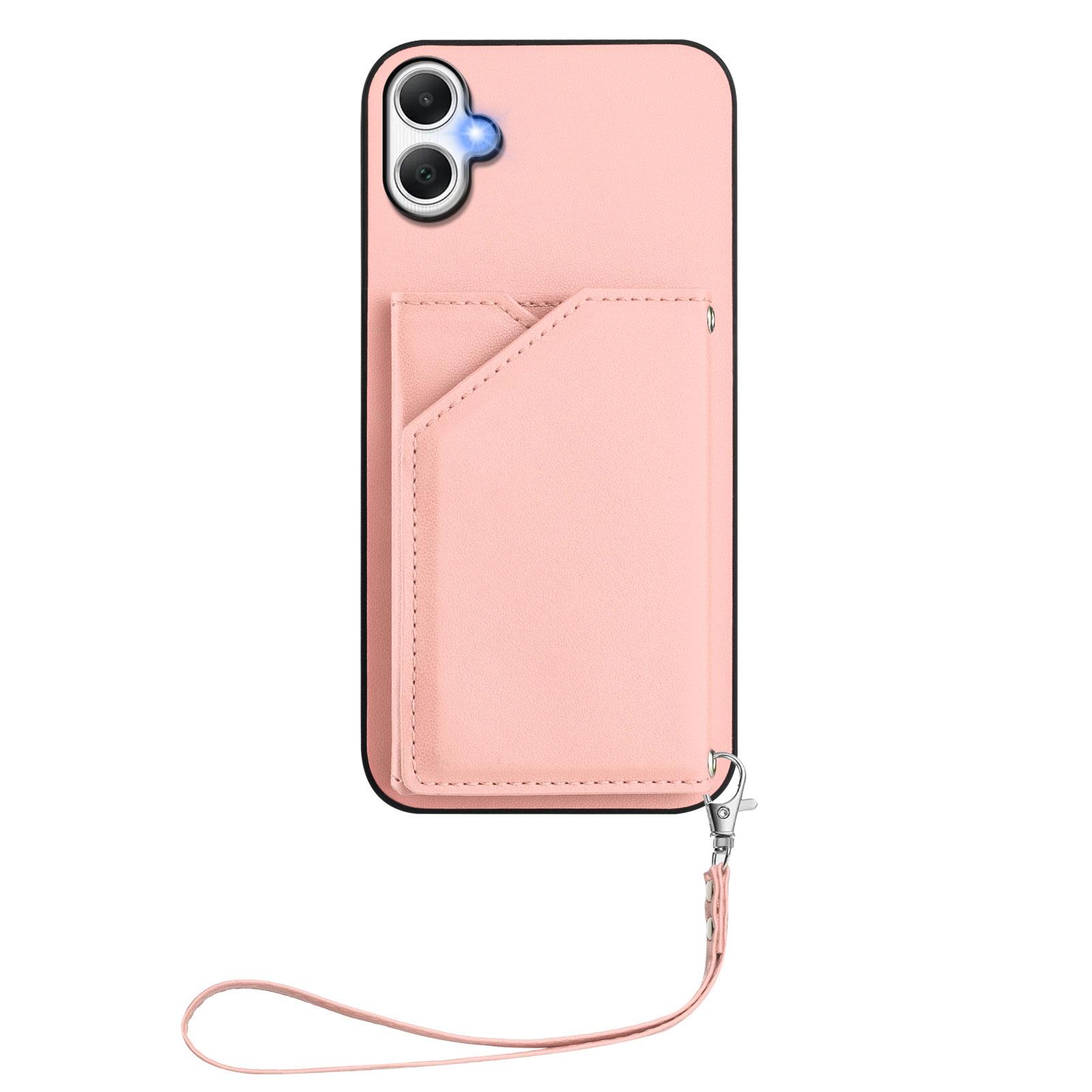For Samsung Galaxy A06 4G Case Card Holder Kickstand Skin-Touch Phone Cover with Wrist Strap Light Purple
For Samsung Galaxy A06 4G Case Card Holder Kickstand Skin-Touch Phone Cover with Wrist Strap Light Purple