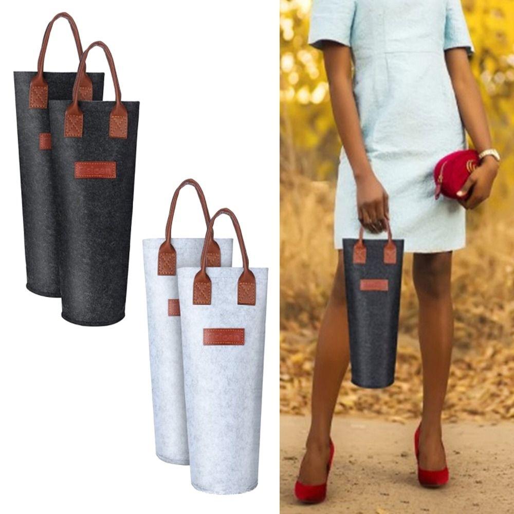 Solid Color Handbag Storage Bag Bottle Carrier Red Wine Pouch Wine Storage Bag Felt Bag світло-сірого кольору
Solid Color Handbag Storage Bag Bottle Carrier Red Wine Pouch Wine Storage Bag Felt Bag світло-сірого кольору
