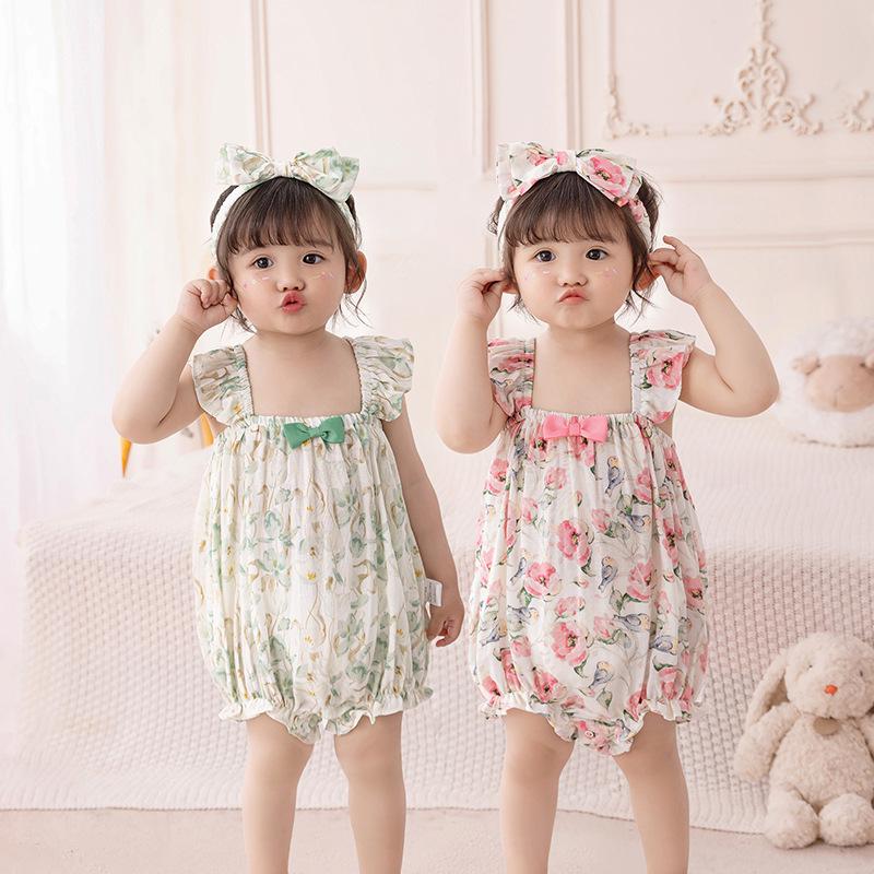 Newborn Girls Cotton Sleeveless Romper with Flutter Sleeves (Summer 2025) Tag 59 зелений/квітковий
Newborn Girls Cotton Sleeveless Romper with Flutter Sleeves (Summer 2025) Tag 59 зелений/квітковий
