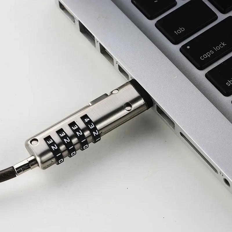 USB Notebook Laptop Combination Lock Travel 4 Digit Security Cable Chain 4 Digit Password Protections Theft Deterrent
USB Notebook Laptop Combination Lock Travel 4 Digit Security Cable Chain 4 Digit Password Protections Theft Deterrent