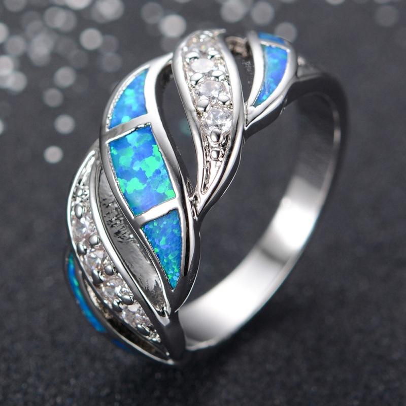 Rings European and American Accessories Jewelry Fashion Simple Set White Gold Opal Ring Ladies no. 5
Rings European and American Accessories Jewelry Fashion Simple Set White Gold Opal Ring Ladies no. 5