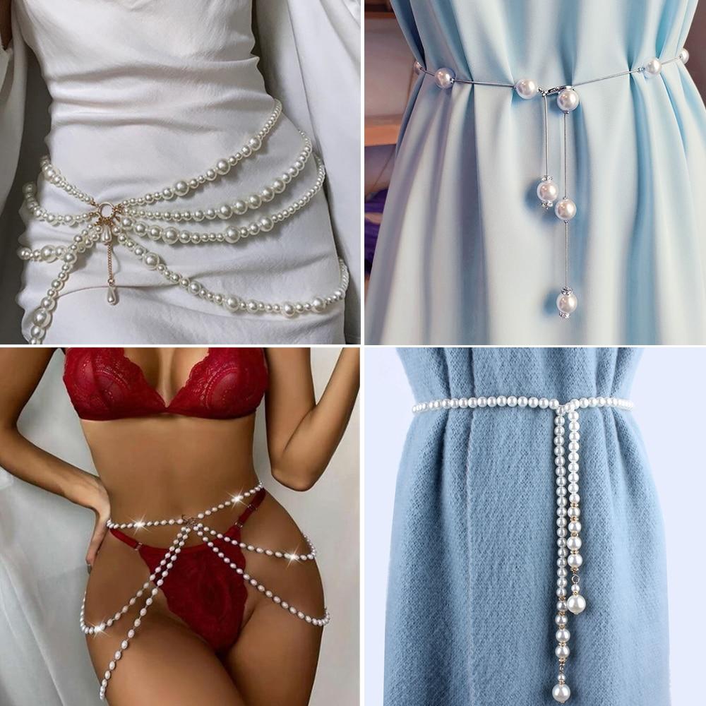 Elegant Imitation Pearls Tassel Waist Chains Body Jewelry Belly Chain For Women Bridal Wedding Accessories Waistband
Elegant Imitation Pearls Tassel Waist Chains Body Jewelry Belly Chain For Women Bridal Wedding Accessories Waistband