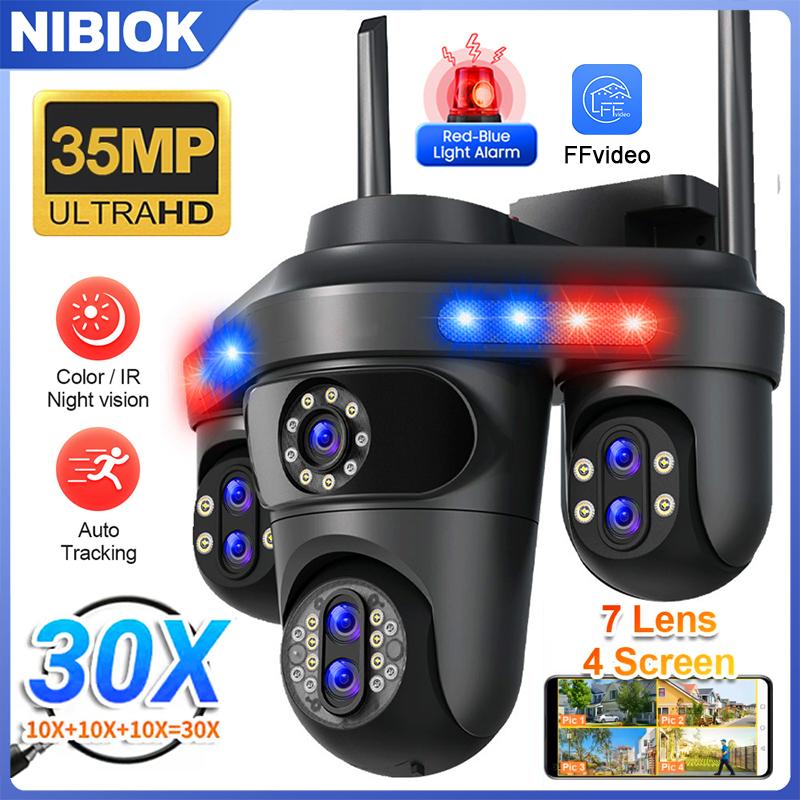 NIBIOK Outdoor Security Camera 7 Lens 4 Screen HD 35MP WIFI Camera 30X ZOOM Night Vision Mobile Tracking IP CCTV Two-way Intercom PTZ Camera camera
NIBIOK Outdoor Security Camera 7 Lens 4 Screen HD 35MP WIFI Camera 30X ZOOM Night Vision Mobile Tracking IP CCTV Two-way Intercom PTZ Camera camera