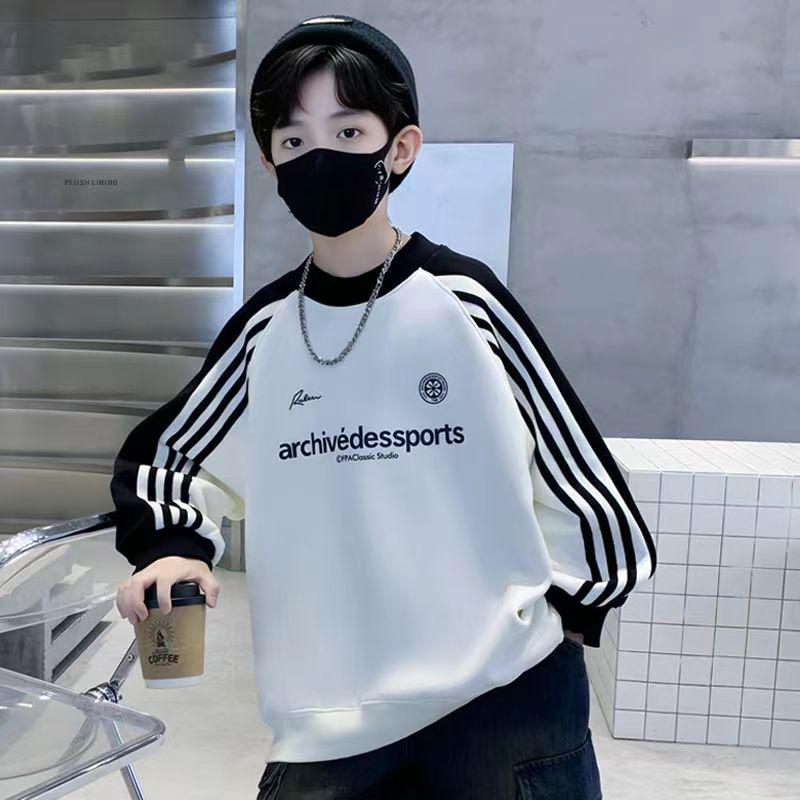 Boys Spring & Autumn 2025 Sweatshirt: Cool, Handsome Street Style for Middle & Big Kids 130 for height 115-125 cm
Boys Spring & Autumn 2025 Sweatshirt: Cool, Handsome Street Style for Middle & Big Kids 130 for height 115-125 cm
