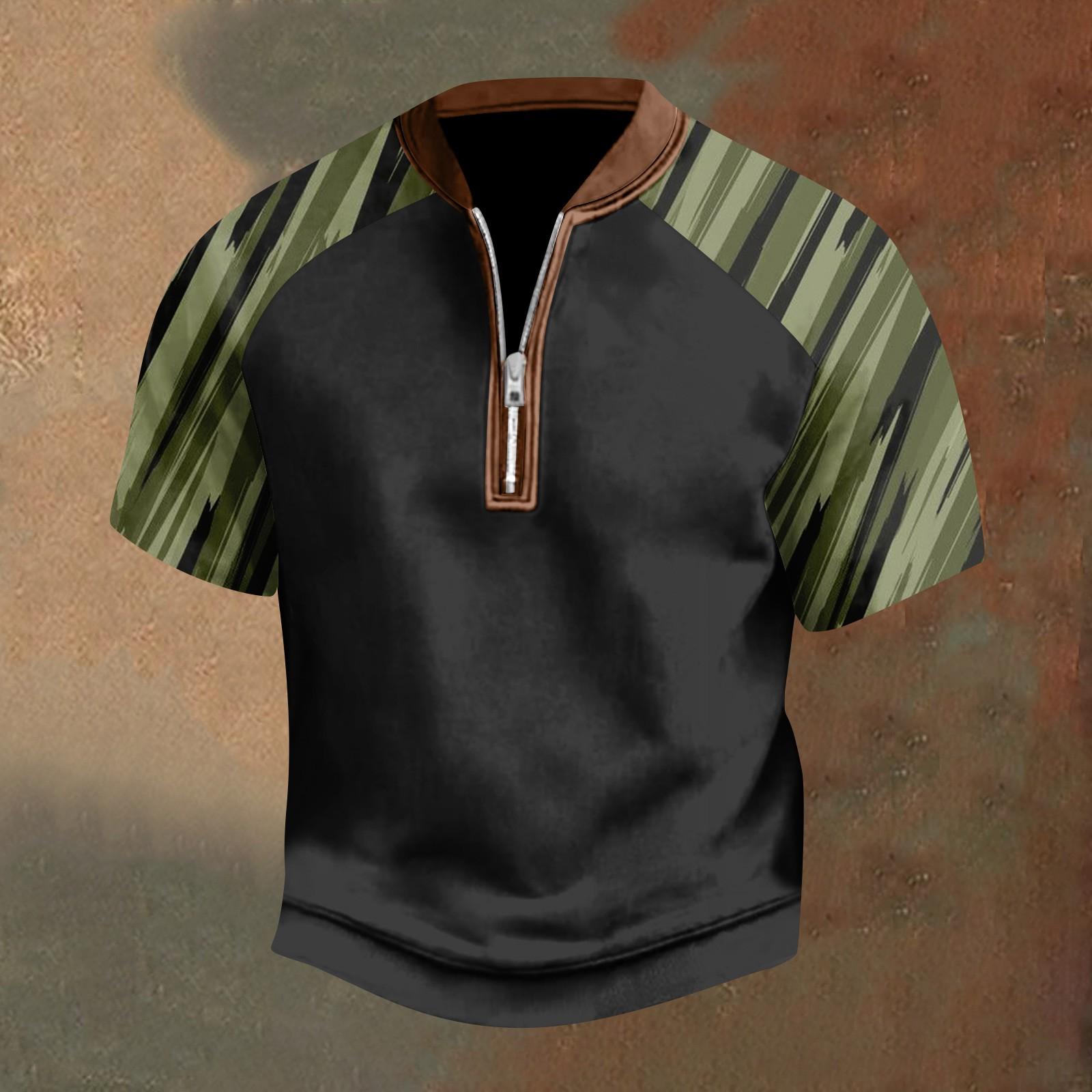 Чоловіча повсякденна футболка з короткими рукавами на блискавці XL
Чоловіча повсякденна футболка з короткими рукавами на блискавці XL