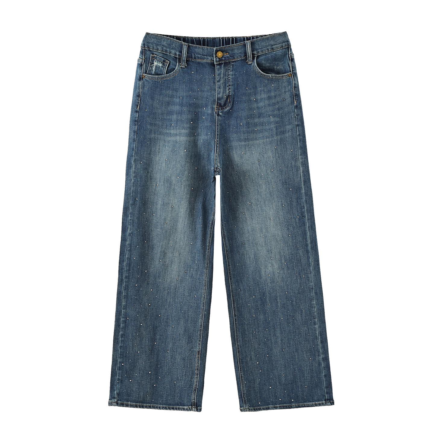 Zhi Xuan Rhinestone Apple-Shaped High-Waist Straight Leg Denim Pants for Women, Plus Size, Slimming, Spring 2026. XL (65-75 kg) синій
Zhi Xuan Rhinestone Apple-Shaped High-Waist Straight Leg Denim Pants for Women, Plus Size, Slimming, Spring 2026. XL (65-75 kg) синій