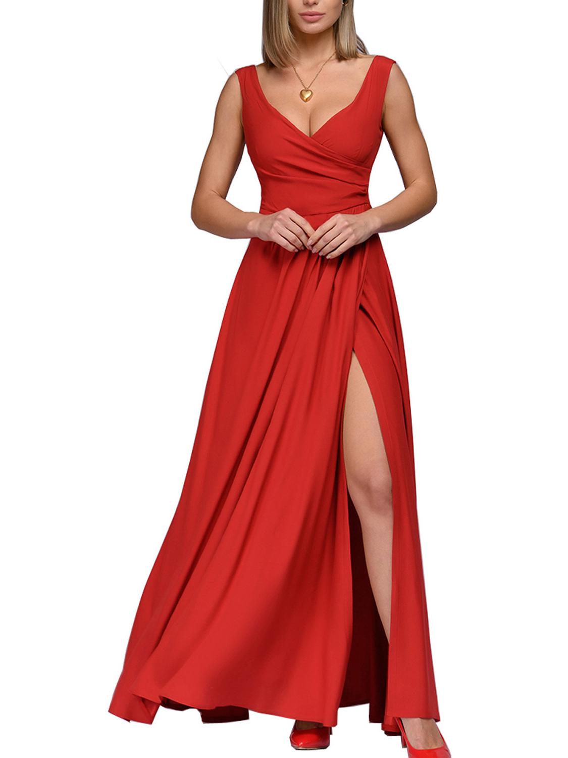 2026 Summer Solid Color Sleeveless Waist-Hugging Maxi Dress Evening Gown XXL червоний
2026 Summer Solid Color Sleeveless Waist-Hugging Maxi Dress Evening Gown XXL червоний