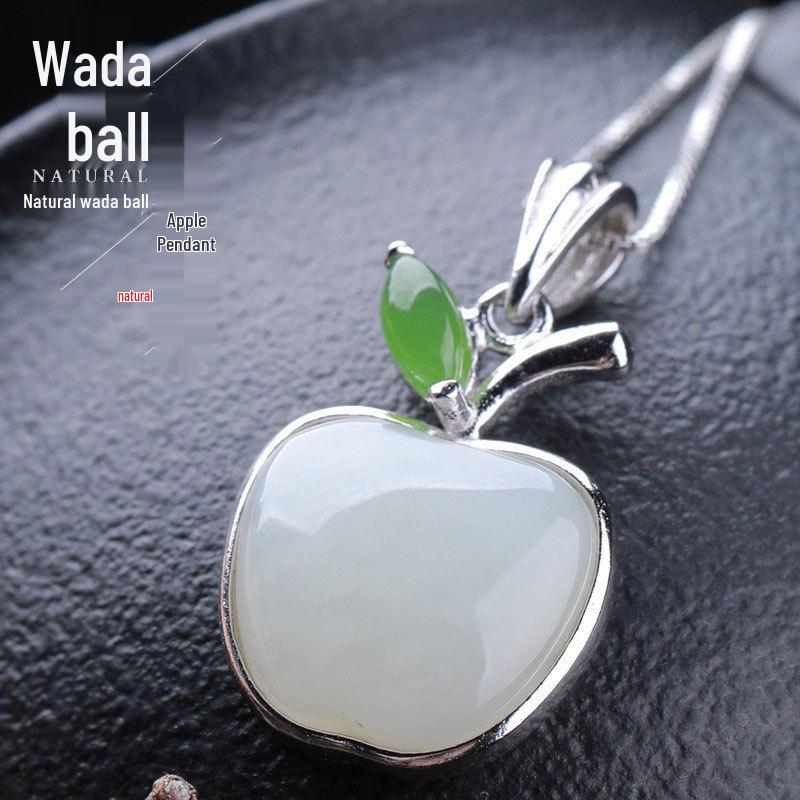 Certified Hetian Jade Apple Pendant 925 Sterling Silver Charm Necklace for Women 925 Silver
Certified Hetian Jade Apple Pendant 925 Sterling Silver Charm Necklace for Women 925 Silver