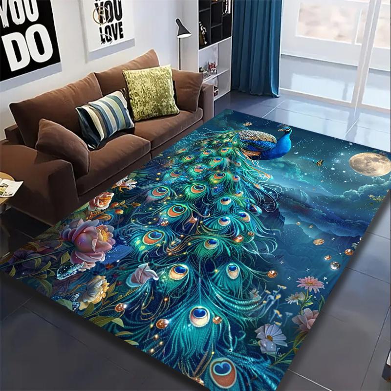 Vibrant Peacock Fantasy Print Area Mat - Non-Slip Soft Crystal Velvet, Large Size Stunning Blue Peacock & Flora 60x90cm
Vibrant Peacock Fantasy Print Area Mat - Non-Slip Soft Crystal Velvet, Large Size Stunning Blue Peacock & Flora 60x90cm