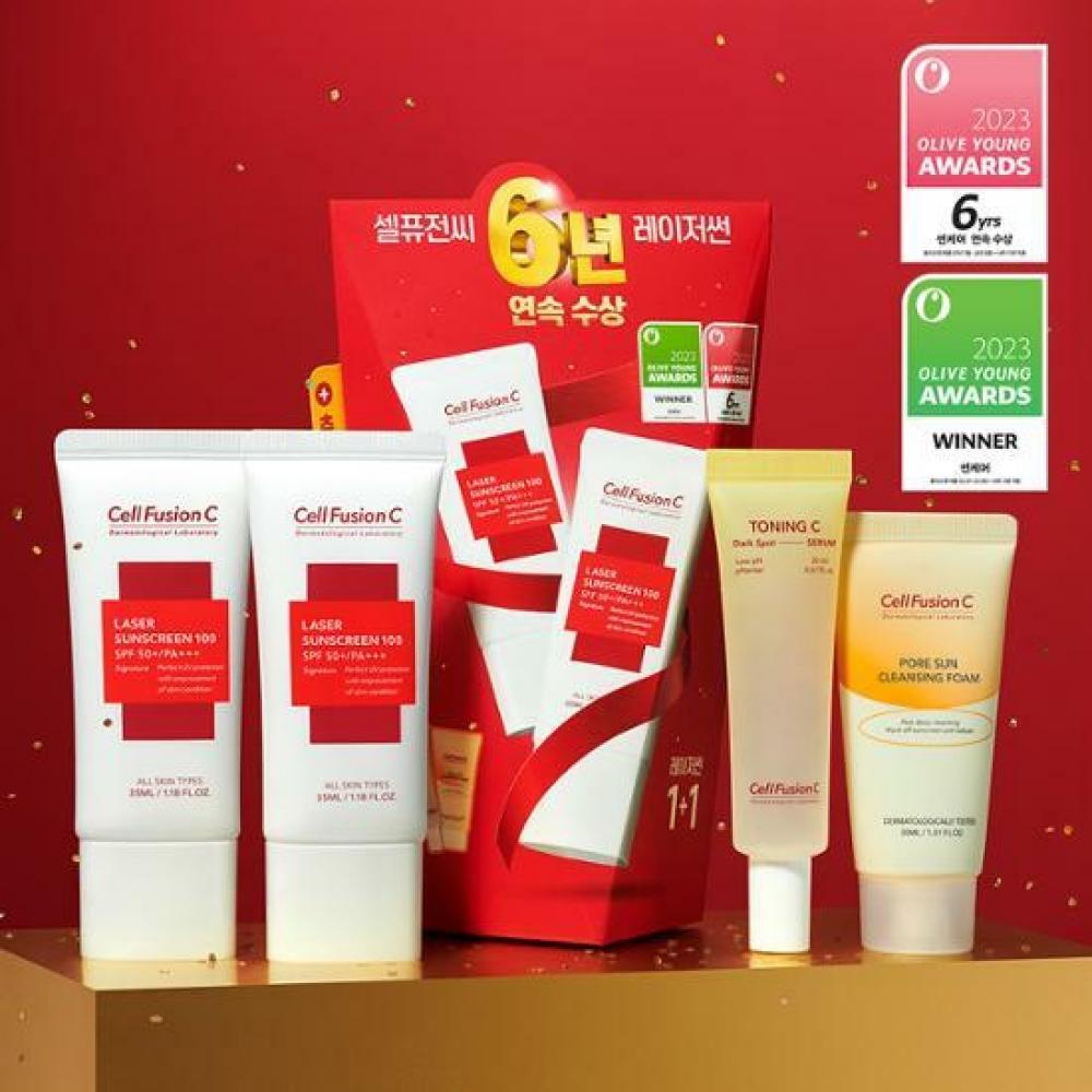 Cell Fusion C Laser Sunscreen 100 35 мл 1+1 Awards Limited Edition (2023) (+ Сыворотка от пятен 20 мл+Пенка для загара для пор 30 мл)
Cell Fusion C Laser Sunscreen 100 35 мл 1+1 Awards Limited Edition (2023) (+ Сыворотка от пятен 20 мл+Пенка для загара для пор 30 мл)