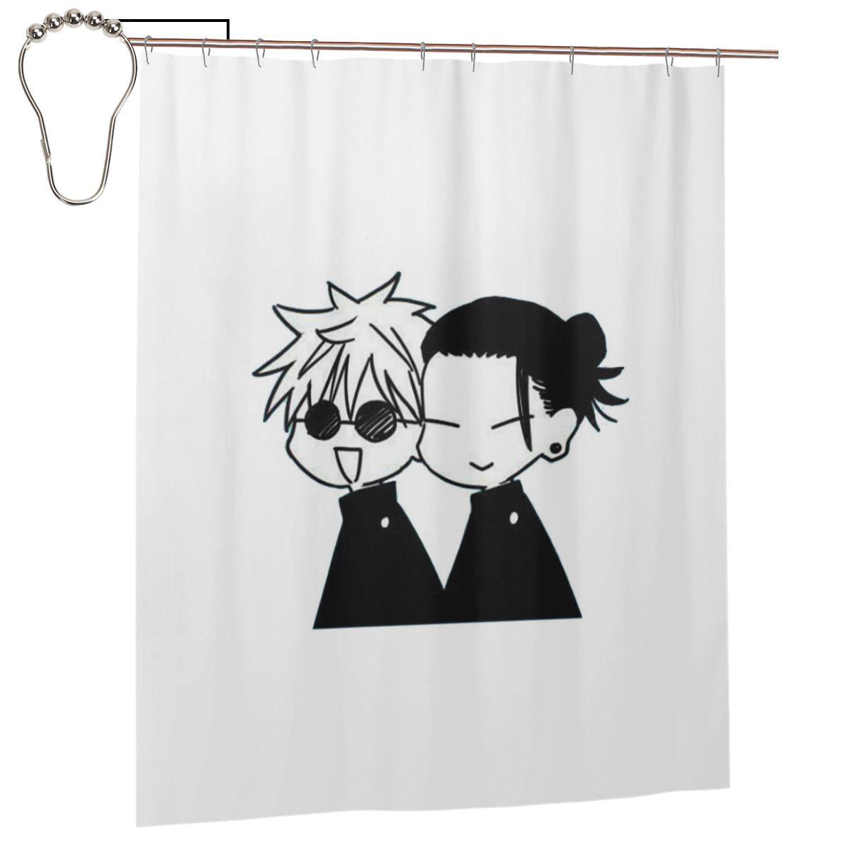 Gojo Satoru And Geto Suguru Shower Curtain Bathroom Polyester Waterproof Bath Curtains With Hooks W60H190(CM)-1 Pcs
Gojo Satoru And Geto Suguru Shower Curtain Bathroom Polyester Waterproof Bath Curtains With Hooks W60H190(CM)-1 Pcs