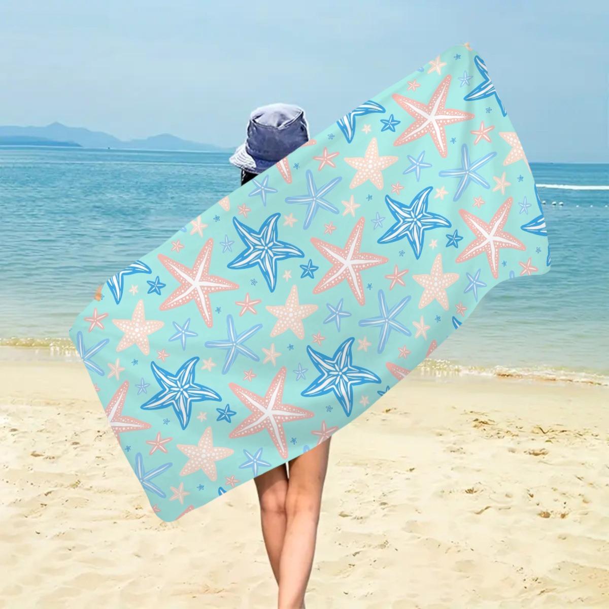 Vintage Coastal Teal Starfish Seashell Beach Towel Distressed Rustic Ocean Boho Print Soft Absorbent Quick Dry Beach Blanket W30*H60(CM)
Vintage Coastal Teal Starfish Seashell Beach Towel Distressed Rustic Ocean Boho Print Soft Absorbent Quick Dry Beach Blanket W30*H60(CM)