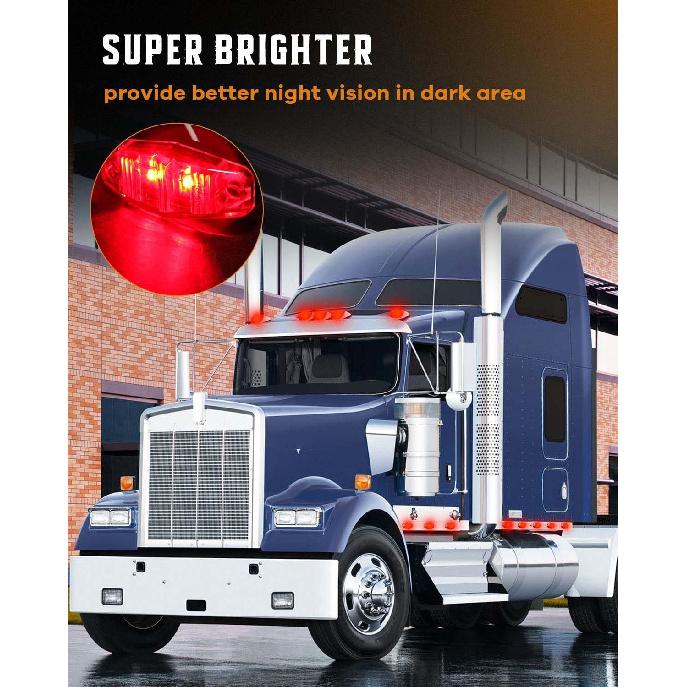 cciyu 1x 2.5 Oval Trailer Side Marker Light Red Clear Lens Universal Surface Mount 2 LED Light, Truck Boat Sealed Mini Trailer Clearance
cciyu 1x 2.5 Oval Trailer Side Marker Light Red Clear Lens Universal Surface Mount 2 LED Light, Truck Boat Sealed Mini Trailer Clearance