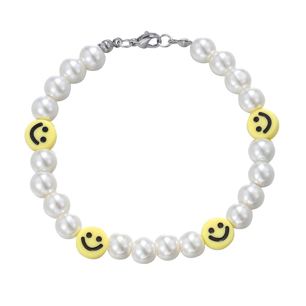 Retro Smiling Face Bead Bracelets Imitation Pearl Clay Handmade Beaded Bracelets Desinger Jewelry Unisex Accessories Lovers Gift 20cm
Retro Smiling Face Bead Bracelets Imitation Pearl Clay Handmade Beaded Bracelets Desinger Jewelry Unisex Accessories Lovers Gift 20cm