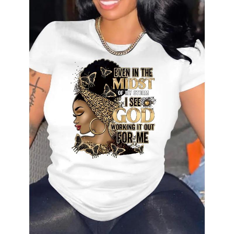 European Size European Size Cartoon Portrait & Letter Print T-Shirt, Casual Short Sleeve Top For Spring & Summer, Women s Clothing 4XL
European Size European Size Cartoon Portrait & Letter Print T-Shirt, Casual Short Sleeve Top For Spring & Summer, Women s Clothing 4XL