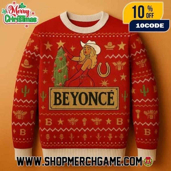 Beyonce Red Cowboy Christmas Ugly Sweater With Horseshoe Western Holiday Unisex T-Shirt XXXXL
Beyonce Red Cowboy Christmas Ugly Sweater With Horseshoe Western Holiday Unisex T-Shirt XXXXL