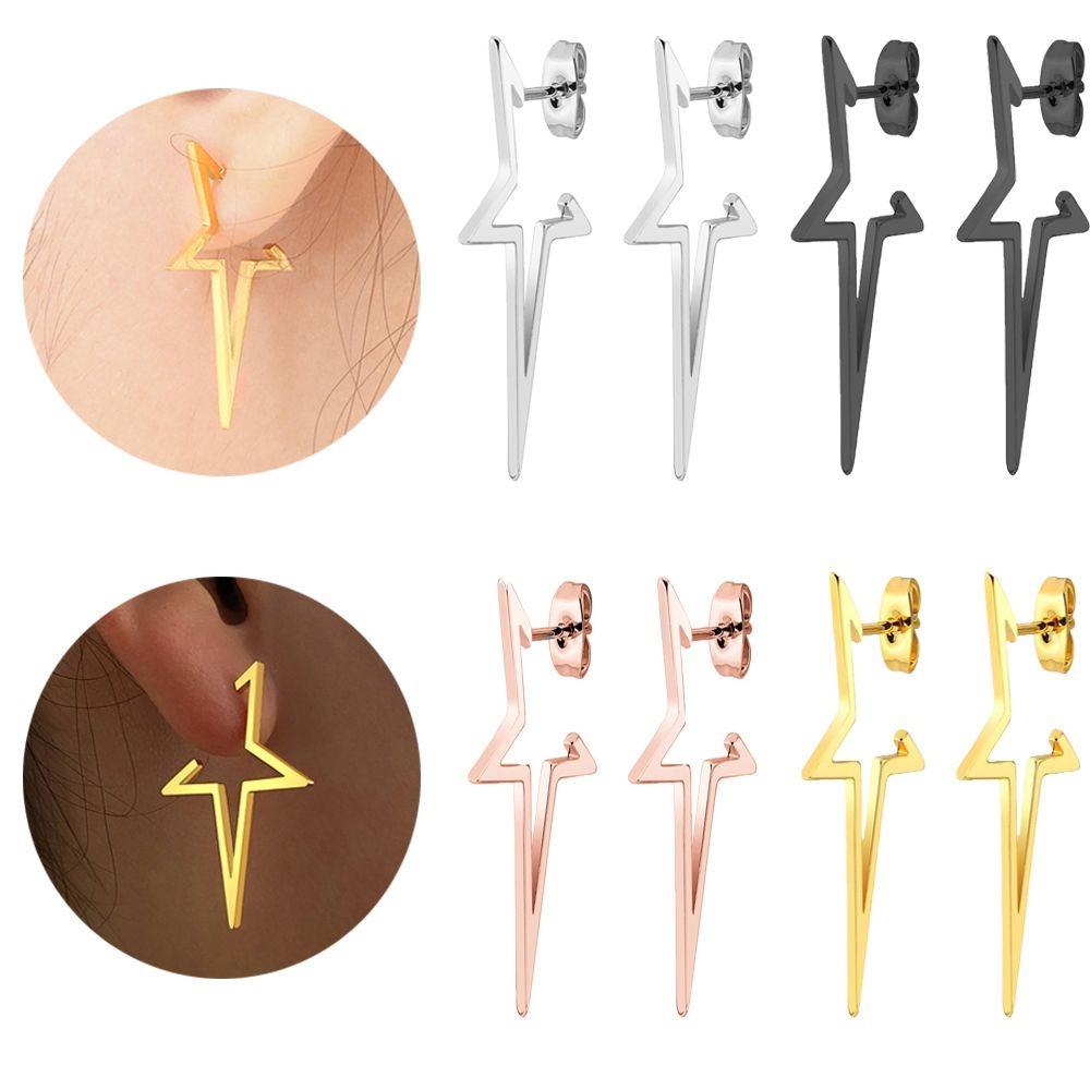 Stainless Steel Big Hollow Star Earrings Punk Ear studs Fashion Stud Earrings Women срібний
Stainless Steel Big Hollow Star Earrings Punk Ear studs Fashion Stud Earrings Women срібний