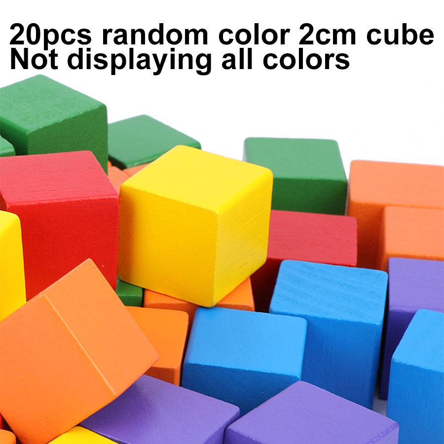 20pcs 2cm Multiple Colors Wooden Cube Building Blocks Mathematics Geometric Space Cube Teaching Aids Creativity Imagination JXB
20pcs 2cm Multiple Colors Wooden Cube Building Blocks Mathematics Geometric Space Cube Teaching Aids Creativity Imagination JXB
