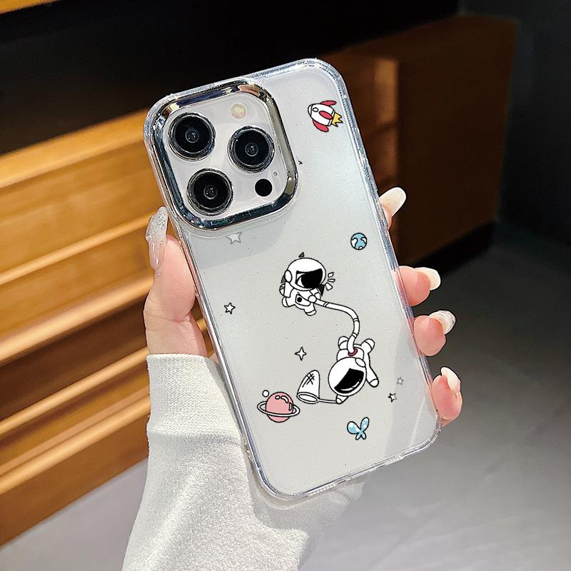 Cartoon Lunar Astronauts Pattern Clear Case for iPhone 16 Pro Max 15 Pro 14 Plus 13 12 Pro Max 11 Plating Lens Frame Shockproof Soft Tpu Case Cover iPhone 16
Cartoon Lunar Astronauts Pattern Clear Case for iPhone 16 Pro Max 15 Pro 14 Plus 13 12 Pro Max 11 Plating Lens Frame Shockproof Soft Tpu Case Cover iPhone 16