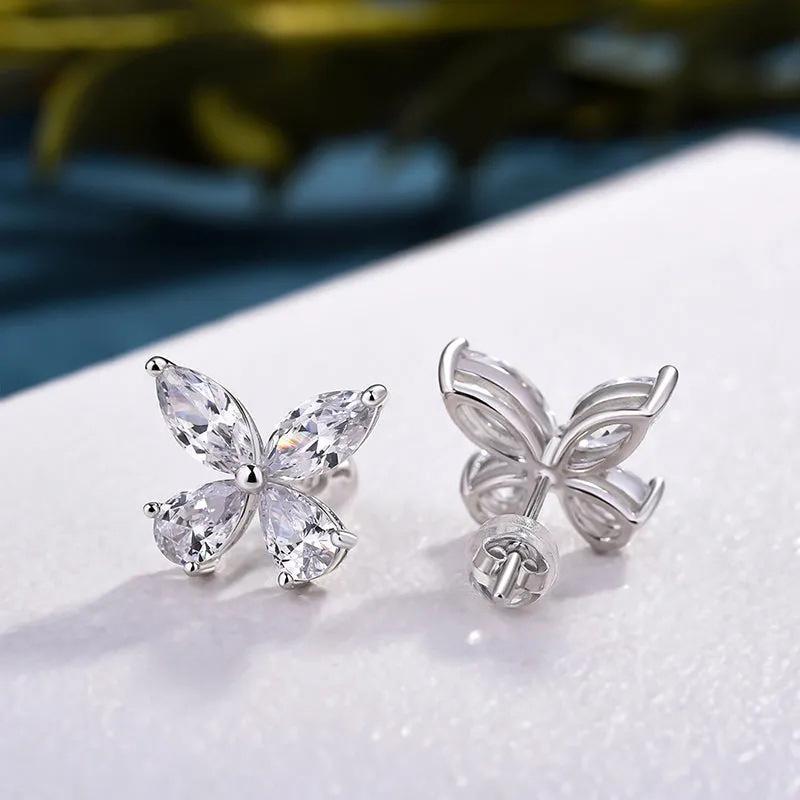 New 925 Sterling Silver Butterfly Stud Earrings Simple Charming Women Earrings Birthday Party Gift for Friends Exquisite Jewelry білий
New 925 Sterling Silver Butterfly Stud Earrings Simple Charming Women Earrings Birthday Party Gift for Friends Exquisite Jewelry білий