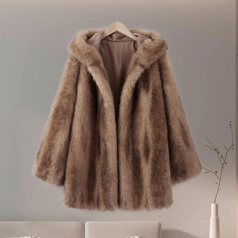 Пальто из искусственного меха с капюшоном, ретро-мода, утолщенное, теплое, темпераментное, пушистое, свободное, для женщин, роскошная, средней длины, верхняя одежда, зимняя, новая L коричневый
Пальто из искусственного меха с капюшоном, ретро-мода, утолщенное, теплое, темпераментное, пушистое, свободное, для женщин, роскошная, средней длины, верхняя одежда, зимняя, новая L коричневый
