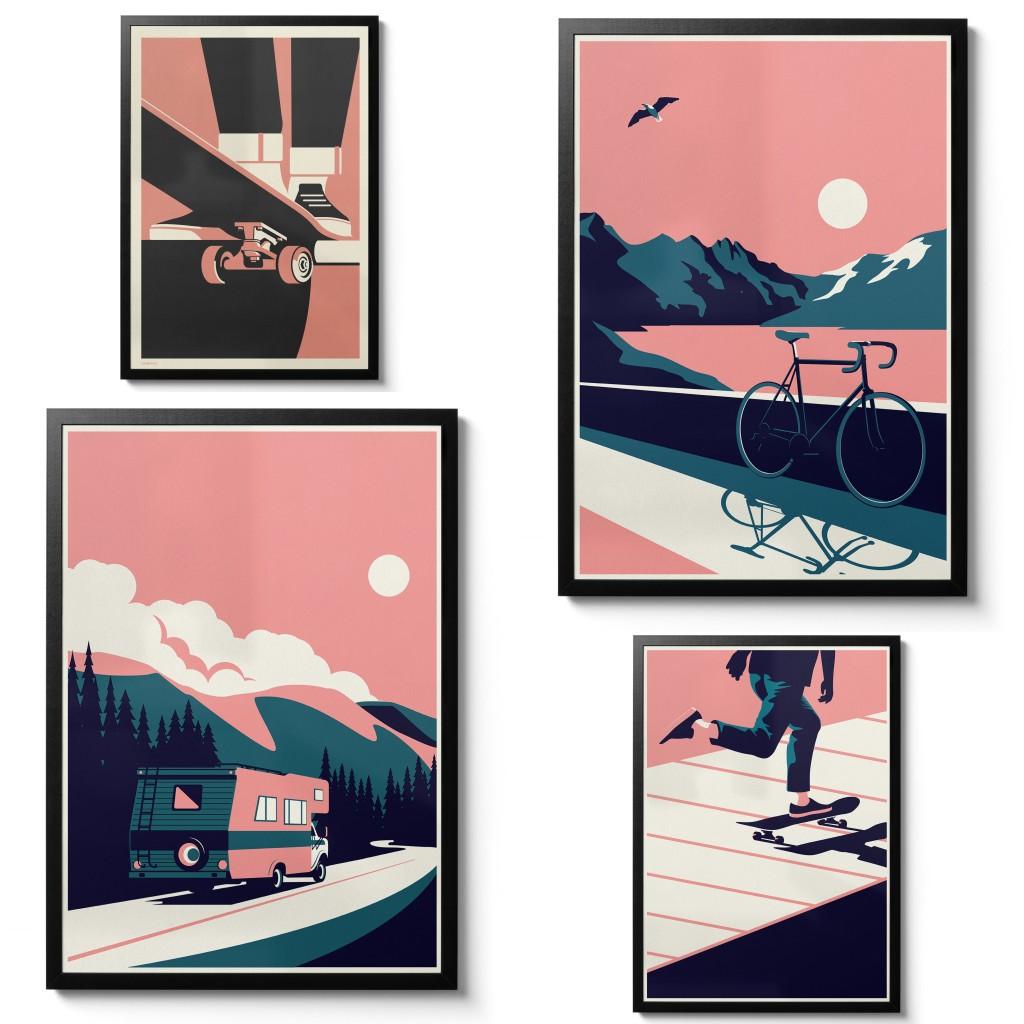 Modern Minimal Summertime Canvas Painting Wall Art Decor Travel Skateboard Bike Cycling RV Campervan Posters and Prints 21cm×30cm NoFrame
Modern Minimal Summertime Canvas Painting Wall Art Decor Travel Skateboard Bike Cycling RV Campervan Posters and Prints 21cm×30cm NoFrame