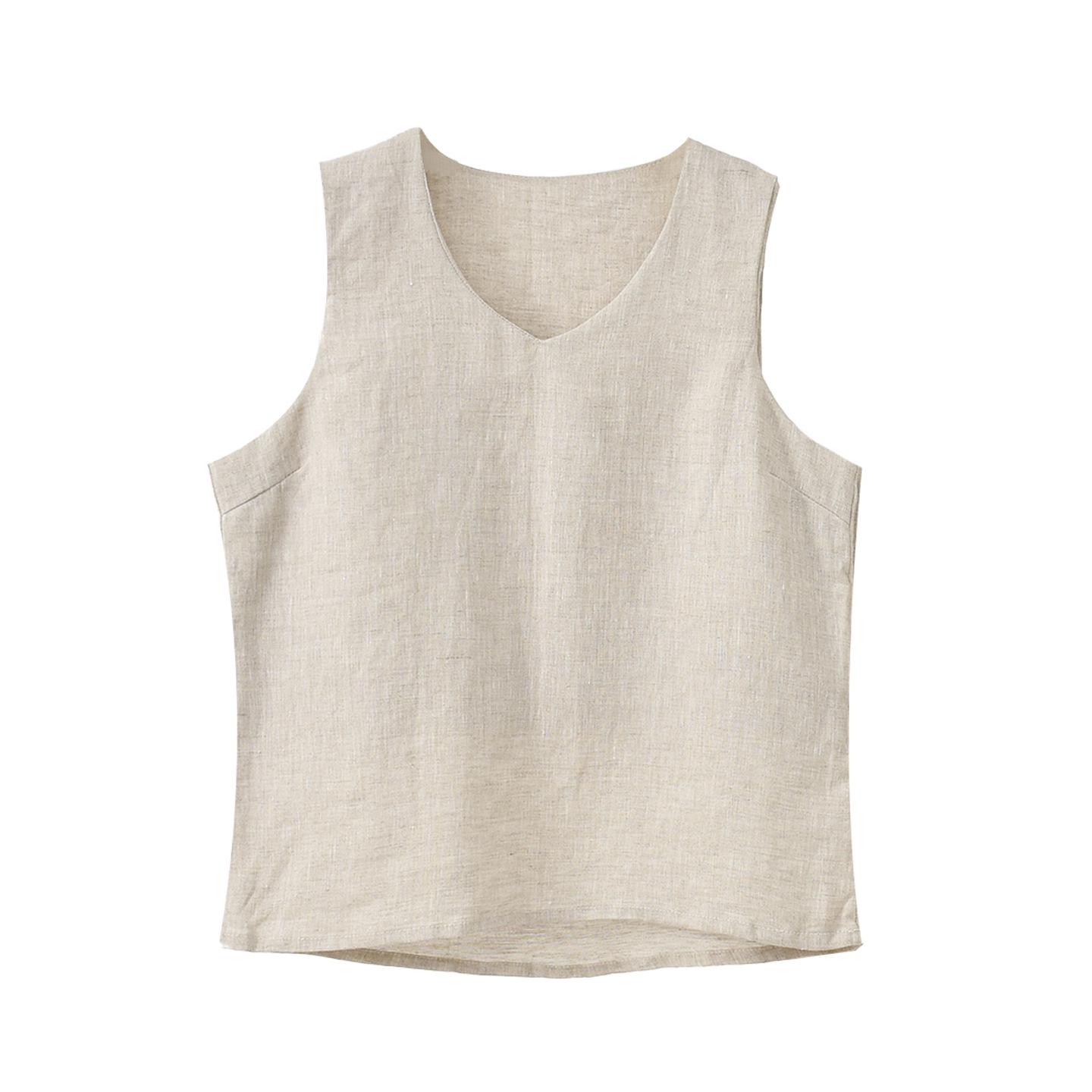 Lu Su You Pin 26-Style Linen Spring-Summer Vest & Pants Set - Women s Spaghetti Strap Tank Top for Indoor/Outdoor Wear. L
Lu Su You Pin 26-Style Linen Spring-Summer Vest & Pants Set - Women s Spaghetti Strap Tank Top for Indoor/Outdoor Wear. L