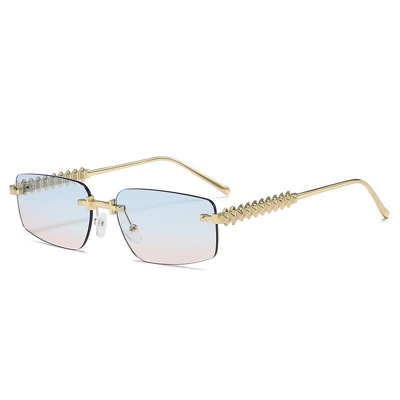 Mens Personalized Versatile Gift New Wolf Teeth Leg Frameless Advanced Feeling Rivet Stylish Party Sun Glasses
Mens Personalized Versatile Gift New Wolf Teeth Leg Frameless Advanced Feeling Rivet Stylish Party Sun Glasses
