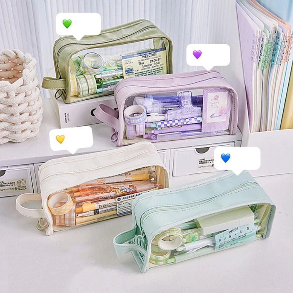 Large Capacity Transparent Pen Bag Macaron Makeup Lipstick Bag Transparent Pencil case Outdoor фиолетовый
Large Capacity Transparent Pen Bag Macaron Makeup Lipstick Bag Transparent Pencil case Outdoor фиолетовый