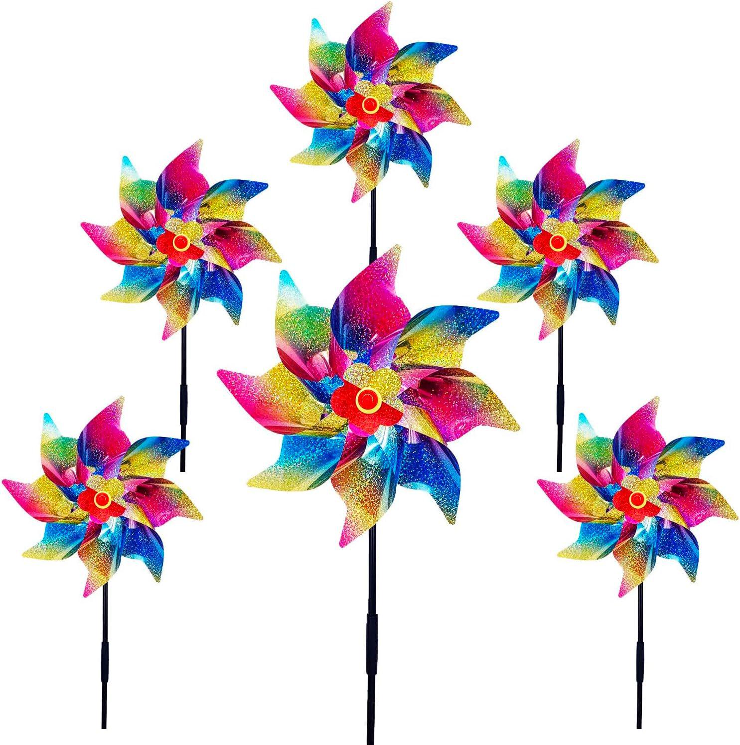Striped Laser Rainbow Pinwheel Bird Repellent Toy 24x50
Striped Laser Rainbow Pinwheel Bird Repellent Toy 24x50