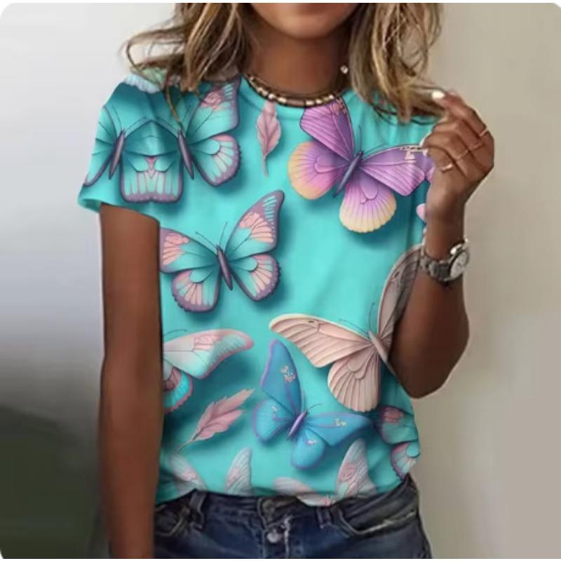 New Women s 3D Butterfly Pattern Printed Women s Round Neck T-shirt Harajuku Y2k Style T-shirt S
New Women s 3D Butterfly Pattern Printed Women s Round Neck T-shirt Harajuku Y2k Style T-shirt S