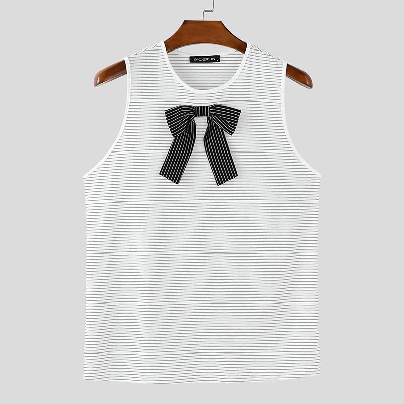 INCERUN Men O Neck Sleeveless Striped Print Bow Knot Casual Tank Tops 4XL серый
INCERUN Men O Neck Sleeveless Striped Print Bow Knot Casual Tank Tops 4XL серый