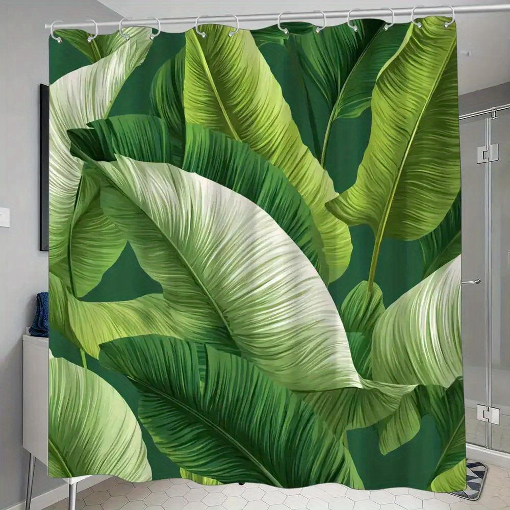 Banana Leaf Shower Curtain – Large Tropical Foliage Print On Deep Green Background, 12 Hooks, 70.87×70.87 Waterproof Bath Decor W60H190(CM)-1 Pcs
Banana Leaf Shower Curtain – Large Tropical Foliage Print On Deep Green Background, 12 Hooks, 70.87×70.87 Waterproof Bath Decor W60H190(CM)-1 Pcs