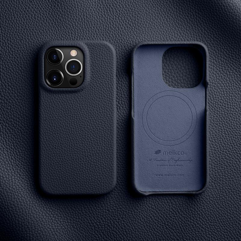 MELKCO For iPhone 14 Pro Genuine Cow Leather Coated PC Phone Case Magnetic Drop-proof Cover Dark Blue
MELKCO For iPhone 14 Pro Genuine Cow Leather Coated PC Phone Case Magnetic Drop-proof Cover Dark Blue