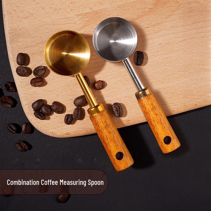 Original Italian Wooden Coffee Measuring Spoon with Short Solid Wood Handle - Stainless Steel Mini Tamper Silver 15ML
Original Italian Wooden Coffee Measuring Spoon with Short Solid Wood Handle - Stainless Steel Mini Tamper Silver 15ML