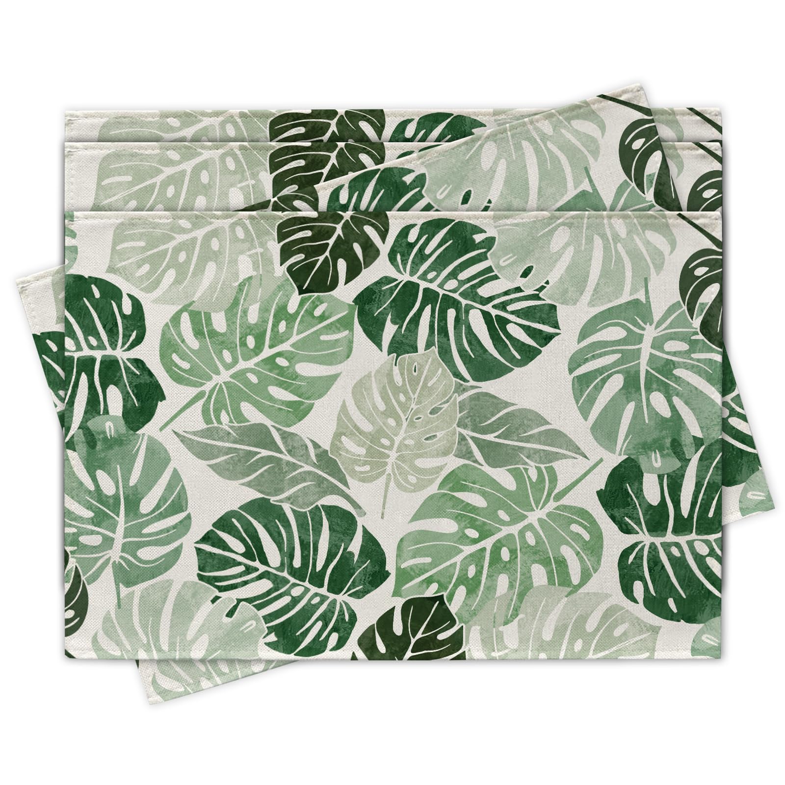 Tropical Monstera Placemats Set of 4, Green Palm Leaves Plant Botanical Dining Place Mats Table Decor 4Pcs-12 X18
Tropical Monstera Placemats Set of 4, Green Palm Leaves Plant Botanical Dining Place Mats Table Decor 4Pcs-12 X18