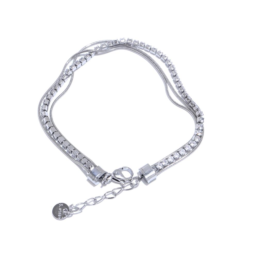 Yhpup Stainless Steel Shiny Cubic Zirconia Layered Chain Stacking Bracelet Bangle Waterproof Women High Quality Fashion Jewelry 19cm
Yhpup Stainless Steel Shiny Cubic Zirconia Layered Chain Stacking Bracelet Bangle Waterproof Women High Quality Fashion Jewelry 19cm