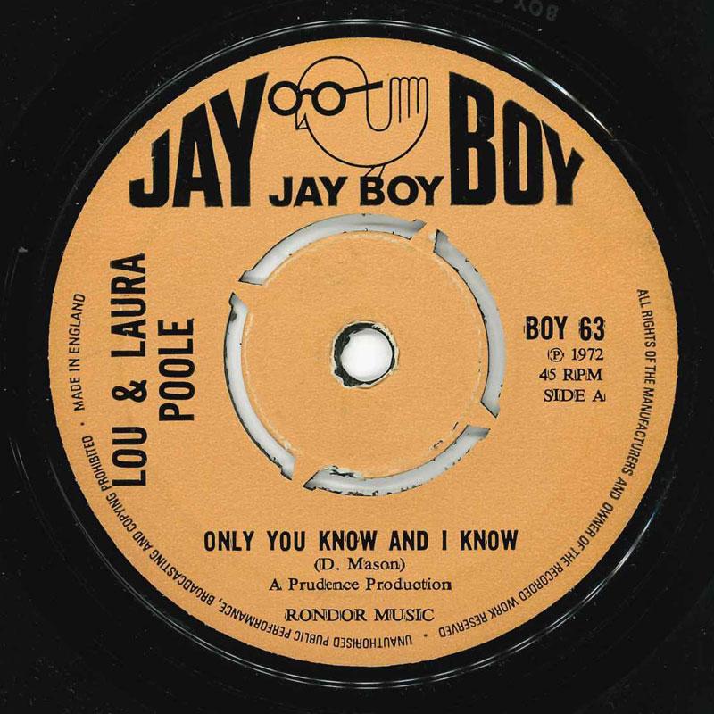 7-дюймовая пластинка ЛУ ПУЛ и ЛАУРА ПУЛ - Только ты знаешь и я знаю BOY63 Jay Boy 1972 UK Соул/Фанк Б/У
7-дюймовая пластинка ЛУ ПУЛ и ЛАУРА ПУЛ - Только ты знаешь и я знаю BOY63 Jay Boy 1972 UK Соул/Фанк Б/У