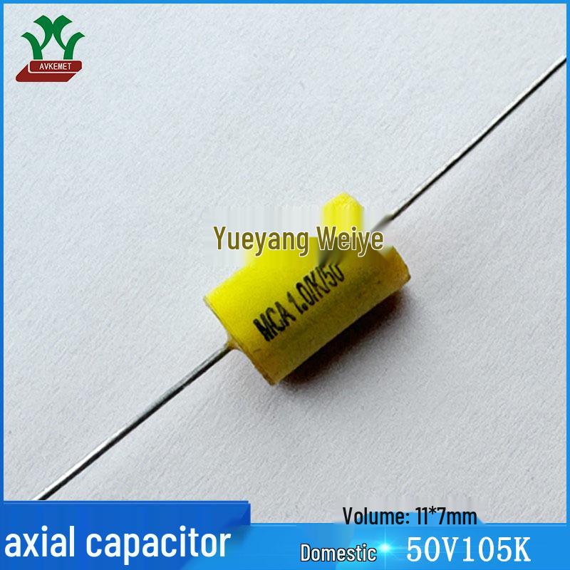 1uF 50V105K Metalized Film Axial Lead Capacitor
1uF 50V105K Metalized Film Axial Lead Capacitor