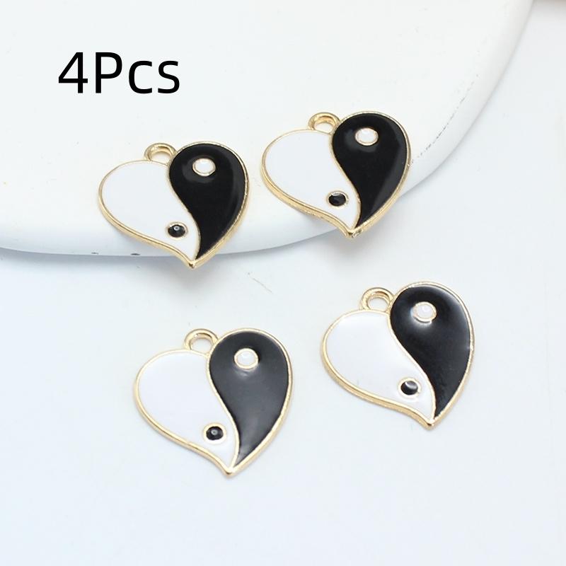 4Pcs Black White Heart Tai Chi Yin Yang Eight Trigrams Pendant Charm for Necklace Bracelet Making DIY Zircon Accessory Finding
4Pcs Black White Heart Tai Chi Yin Yang Eight Trigrams Pendant Charm for Necklace Bracelet Making DIY Zircon Accessory Finding