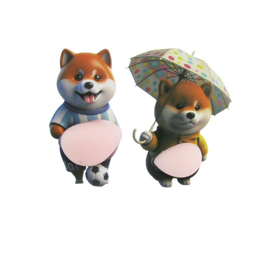 3D Shiba Inu Dog Belly Sticker - Cute puppy wearing orange outfit with soft pink Belly, silicone self-adhesive
3D Shiba Inu Dog Belly Sticker - Cute puppy wearing orange outfit with soft pink Belly, silicone self-adhesive