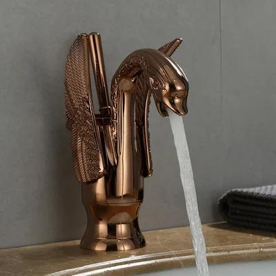 Swan Shape Bathroom Mixer Faucet Tap Deck Mount One Hole Water Taps with Hot Cold Water Golden Color Basin Faucet One Handle
Swan Shape Bathroom Mixer Faucet Tap Deck Mount One Hole Water Taps with Hot Cold Water Golden Color Basin Faucet One Handle