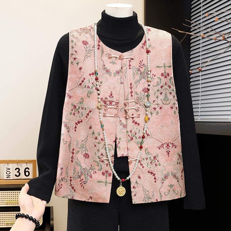 2026 Spring/Autumn Women s Sleeveless Vest: High-End Age-Reducing Chinese Style with Frog Button and National Embroidery 3XL (recommend 57-65 kg) рожевий
2026 Spring/Autumn Women s Sleeveless Vest: High-End Age-Reducing Chinese Style with Frog Button and National Embroidery 3XL (recommend 57-65 kg) рожевий