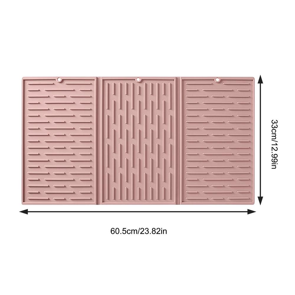 Подушечка для сушки посуды Трехслойная Утолщенная Дренажная Подушечка Изоляционная Подушечка Многофункциональная Нескользящая Термостойкая Подстилка для Сушки Посуды Для 40 x 140cm