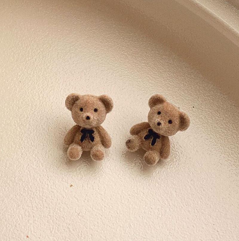 S925 Silver Needle Plush Bow Bear Earrings - Cute and Simple for Autumn and Winter Light Coffee Rabbit
S925 Silver Needle Plush Bow Bear Earrings - Cute and Simple for Autumn and Winter Light Coffee Rabbit