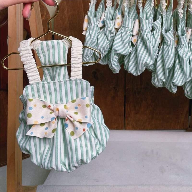 Striped Bow Dog & Cat Dress - Spring/Summer Thin Cute Clothes for Small Dogs and Cats S (3-4 lbs)
Striped Bow Dog & Cat Dress - Spring/Summer Thin Cute Clothes for Small Dogs and Cats S (3-4 lbs)