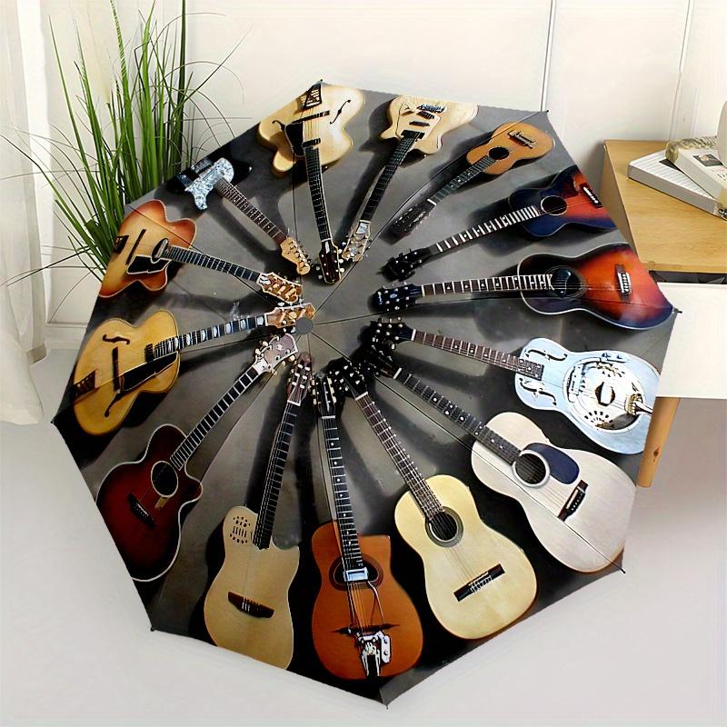 guitar collection themed, Eight ribbed, Self folding Umbrella Is Suitable for Everyday Outdoor Use and Is An Ideal Gift for Friends and Fami
guitar collection themed, Eight ribbed, Self folding Umbrella Is Suitable for Everyday Outdoor Use and Is An Ideal Gift for Friends and Fami