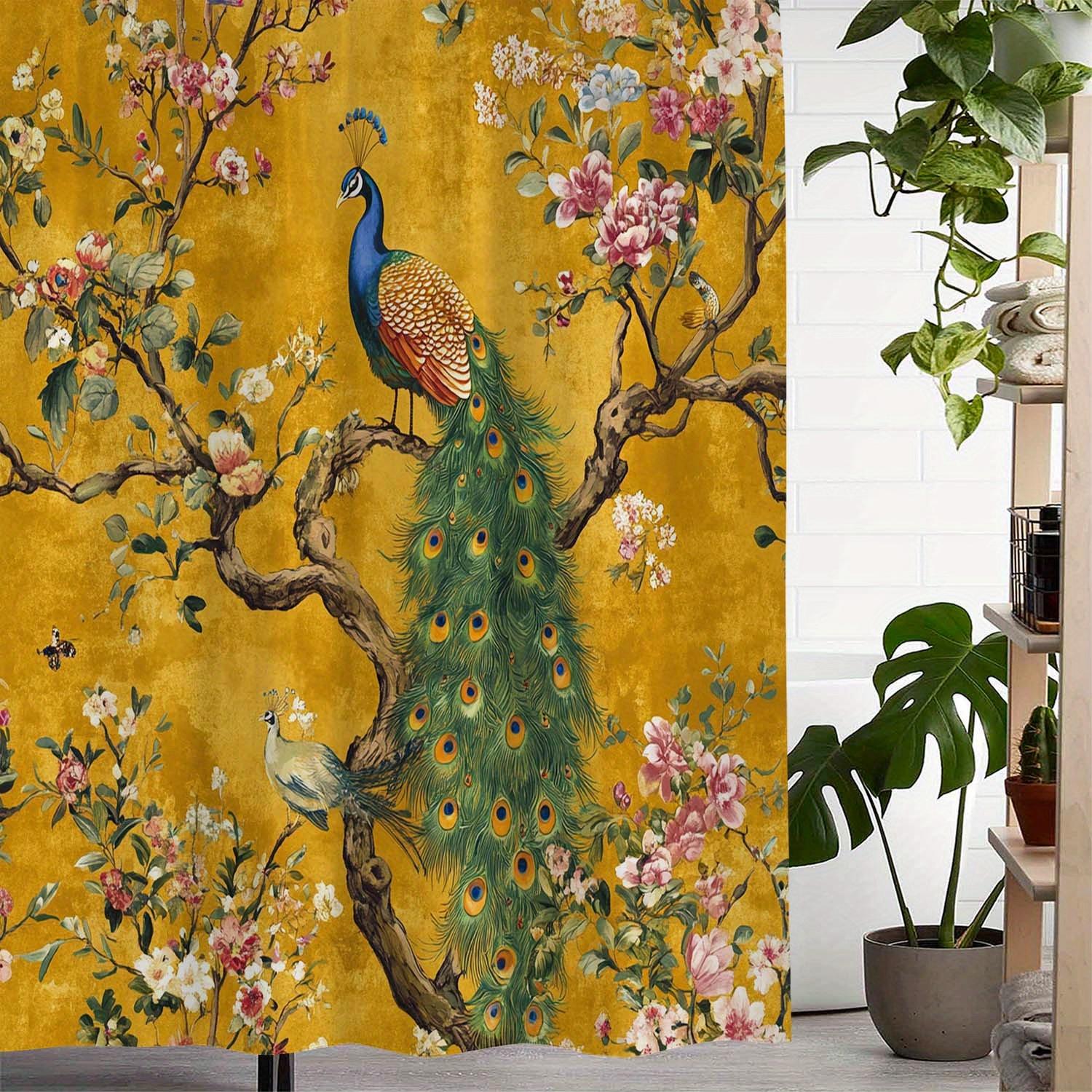 Royal Peacock Elegance Shower Curtain For Luxurious Bathroom Decor, Featuring A Stunning Illustration Of A Majestic Peacock W60H190(CM)-1 Pcs
Royal Peacock Elegance Shower Curtain For Luxurious Bathroom Decor, Featuring A Stunning Illustration Of A Majestic Peacock W60H190(CM)-1 Pcs
