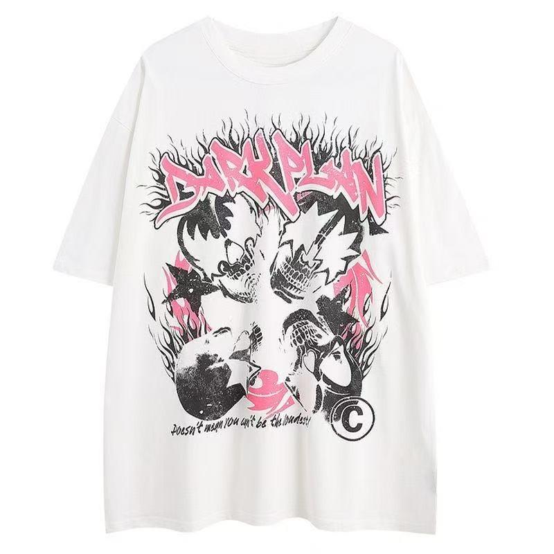 A loose casual short-sleeved T-shirt with dark skull print for men and women in the summer and autumn of 2025 4XL
A loose casual short-sleeved T-shirt with dark skull print for men and women in the summer and autumn of 2025 4XL